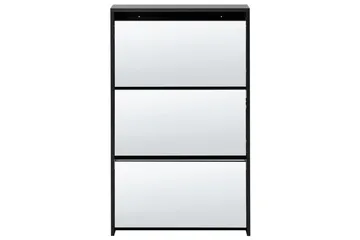 Skoskåp Midfield Svart, Silver, 63x17x103 cm - Svart, Silver, 63x17x103 cm - Förvaring - Skåp - Förvaringsskåp