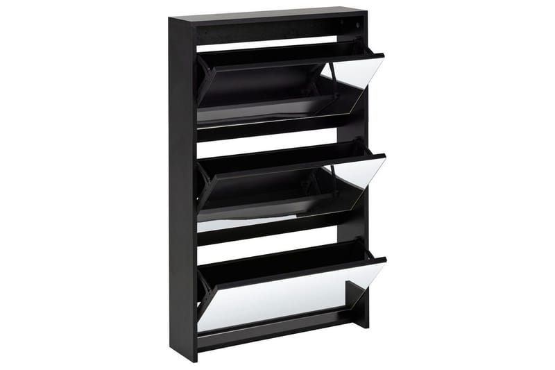 Skoskåp Midfield Svart, Silver, 63x17x103 cm - Svart, Silver, 63x17x103 cm - Förvaring - Skåp - Förvaringsskåp