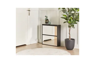 Skoskåp Midfield Svart, Silver, 63x17x67 cm - Svart, Silver, 63x17x67 cm - Förvaring - Skåp - Förvaringsskåp