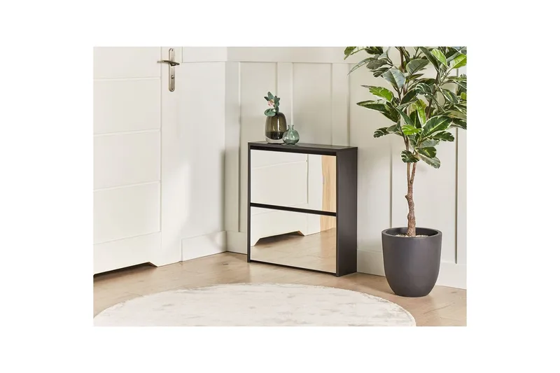 Skoskåp Midfield Svart, Silver, 63x17x67 cm - Svart, Silver, 63x17x67 cm - Förvaring - Skåp - Förvaringsskåp