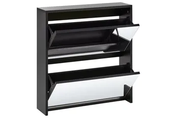 Skoskåp Midfield Svart, Silver, 63x17x67 cm - Svart, Silver, 63x17x67 cm - Förvaring - Skåp - Förvaringsskåp