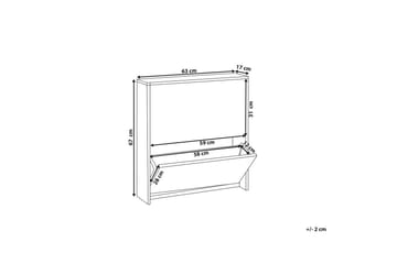 Skoskåp Midfield Vit, Silver, 63x17x67 cm - Vit, Silver, 63x17x67 cm - Förvaring - Skåp - Förvaringsskåp