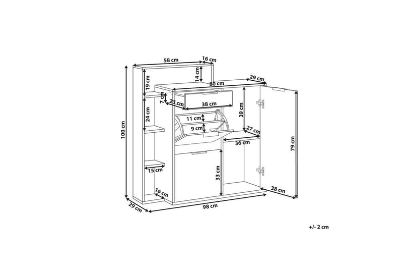 Skoskåp Mirani - Förvaring - Skåp - Förvaringsskåp