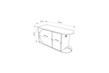 Skoskåp Nieuwe 104 cm - Brun/Vit - Förvaring - Skåp - Förvaringsskåp