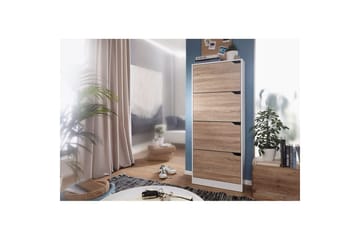 Skoskåp Wohnling Folierad spånskiva 4 tipp-ut fack för 24 par - Förvaring - Skåp - Förvaringsskåp