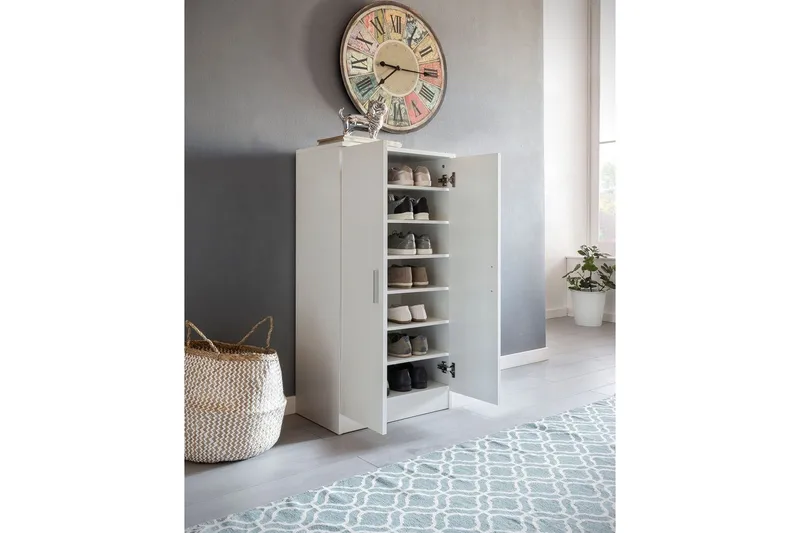Skoskåp Wohnling Folierad spånskiva 7 fack hallmöbler - Förvaring - Skåp - Förvaringsskåp