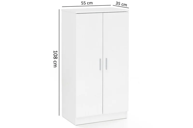 Skoskåp Wohnling Folierad spånskiva 7 fack hallmöbler - Förvaring - Skåp - Förvaringsskåp