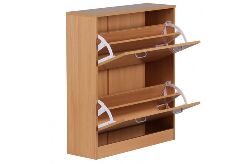 Skoskåp Wohnling KIEL med 2 fällbara fack, folierad spånskiva Bok - Bok - Förvaring - Skåp - Förvaringsskåp