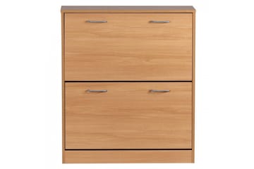 Skoskåp Wohnling KIEL med 2 fällbara fack, folierad spånskiva Bok - Bok - Förvaring - Skåp - Förvaringsskåp