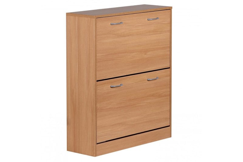 Skoskåp Wohnling KIEL med 2 fällbara fack, folierad spånskiva Bok - Bok - Förvaring - Skåp - Förvaringsskåp