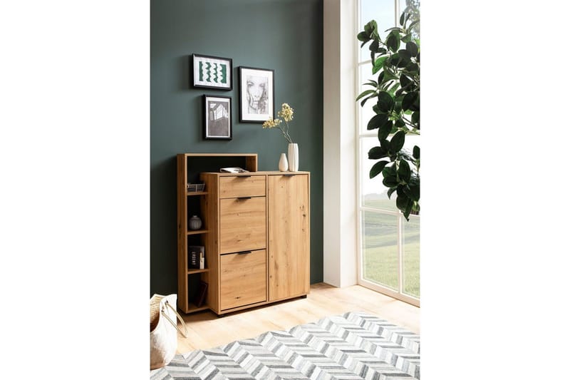 Skoskåp Wohnling Massa 2 fällbara fack för 12 par Folierad spånskiva med 1 dörrhylla - Förvaring - Skåp - Förvaringsskåp