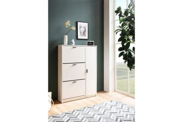 Skoskåp Wohnling med 3 fällbara fack 1 dörr melaminbelagd MDF modern - Förvaring - Skåp - Förvaringsskåp