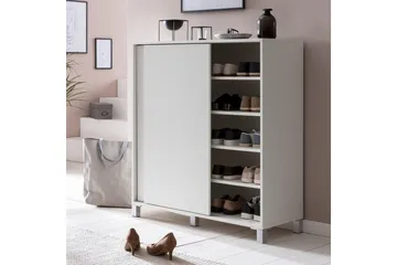 Skoskåp Wohnling melaminbelagd MDF, skjutdörrar, för 20 par Vit - Vit - Förvaring - Skåp - Förvaringsskåp