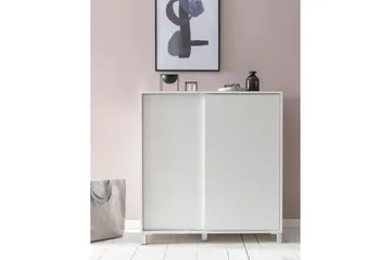 Skoskåp Wohnling melaminbelagd MDF, skjutdörrar, för 20 par Vit - Vit - Förvaring - Skåp - Förvaringsskåp