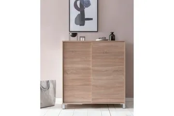 Skoskåp Wohnling melaminbelagd MDF, skjutdörrar, för 20 par Sonoma - Sonoma - Förvaring - Skåp - Förvaringsskåp