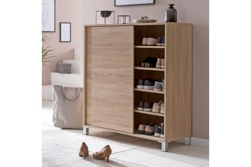 Skoskåp Wohnling melaminbelagd MDF, skjutdörrar, för 20 par Sonoma - Sonoma - Förvaring - Skåp - Förvaringsskåp