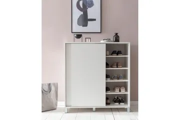 Skoskåp Wohnling melaminbelagd MDF, skjutdörrar, för 20 par Vit - Vit - Förvaring - Skåp - Förvaringsskåp