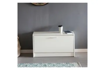 Skoskåp Wohnling SPLIT med fällbara fack, foliebelagd spånskiva Vit - Vit - Förvaring - Skåp - Förvaringsskåp