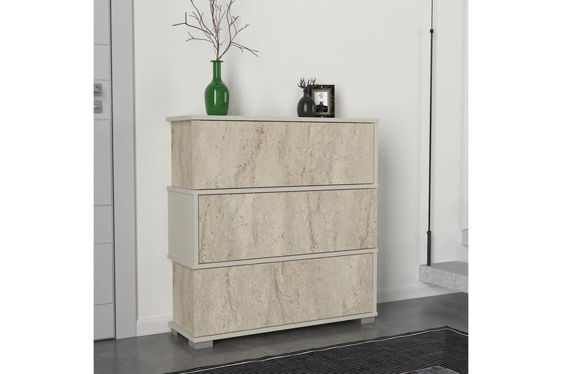 Skoskåp Yerald 90 cm - Beige/Sandsten - Förvaring - Skåp - Förvaringsskåp