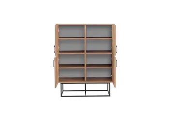 Quantum Solo Highboard 93x115 cm Svart/Brun - Hanah Home - Förvaring - Skåp - Förvaringsskåp
