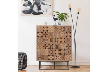 Solo Quantum Highboard 93x115 cm Svart/Brun - Hanah Home - Förvaring - Skåp - Förvaringsskåp