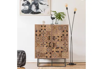 Quantum Solo Highboard 93x115 cm Svart/Brun - Hanah Home - Förvaring - Skåp - Förvaringsskåp