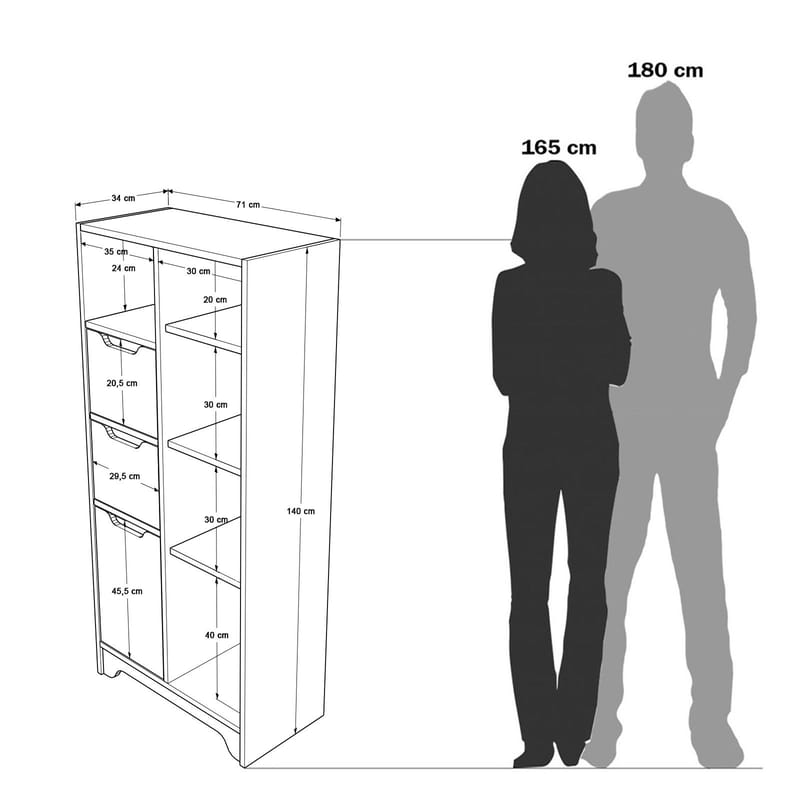 Solor Förvaringsskåp 140 cm - Förvaring - Skåp - Förvaringsskåp