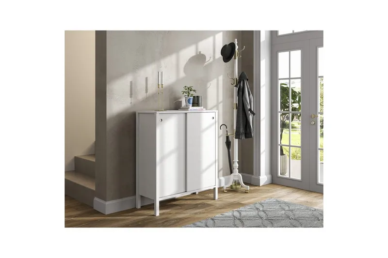 Sovran Skoskåp 92 cm - Natur/Vit - Förvaring - Skåp - Förvaringsskåp