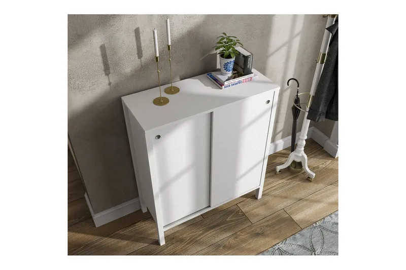 Sovran Skoskåp 92 cm - Natur/Vit - Förvaring - Skåp - Förvaringsskåp