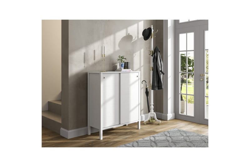 Sovran Skoskåp 92 cm - Natur/Vit - Förvaring - Skåp - Förvaringsskåp