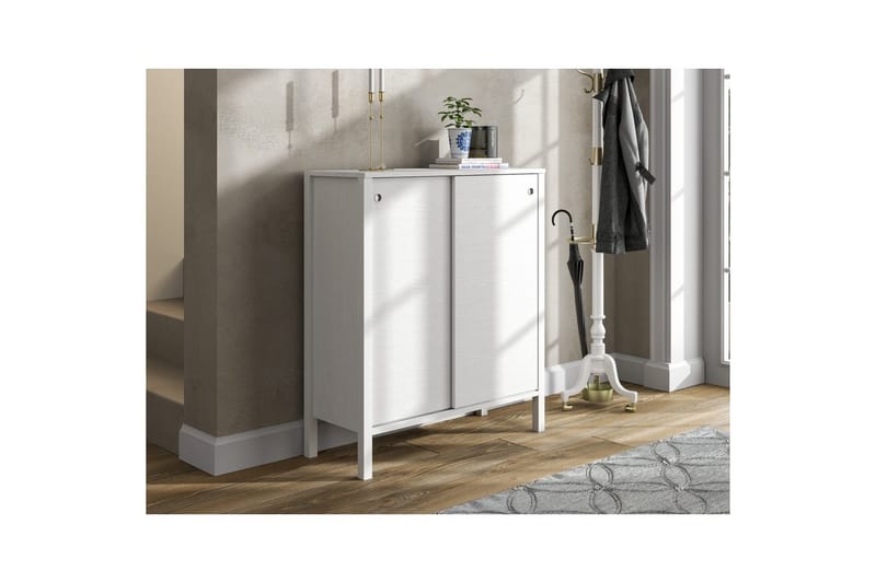 Sovran Skoskåp 92 cm - Natur/Vit - Förvaring - Skåp - Förvaringsskåp