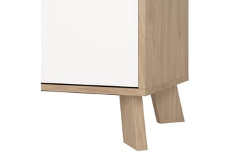Sumita Vitrinskåp 89x188 cm - Vit/Natur - Förvaring - Skåp - Vitrinskåp
