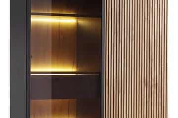 Tenorio Vitrinskåp 104x166 cm - Beige - Förvaring - Skåp - Vitrinskåp