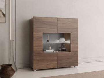 Tessan Vitrinskåp 100x107 cm - brun - Förvaring - Skåp - Vitrinskåp