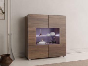 Tessan Vitrinskåp 100x107 cm - brun - Förvaring - Skåp - Vitrinskåp