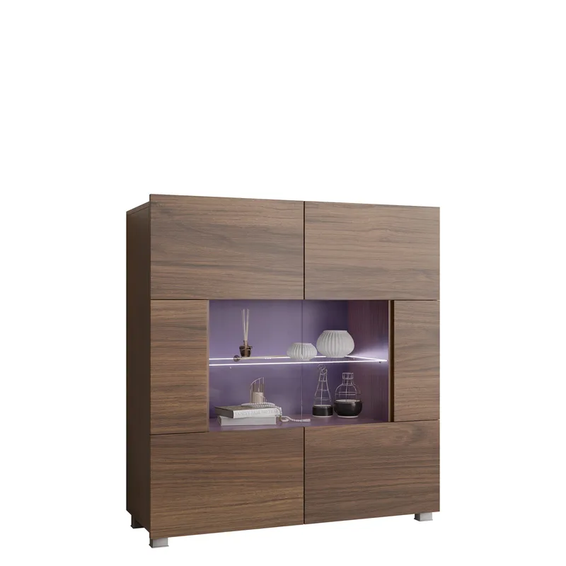 Tessan Vitrinskåp 100x107 cm, brun