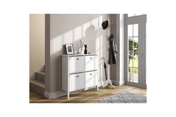 Torval Skoskåp 101 cm - Natur/Vit - Förvaring - Skåp - Förvaringsskåp