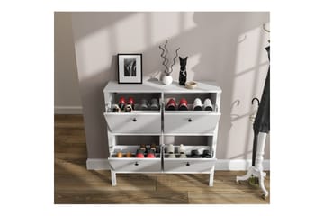 Torval Skoskåp 101 cm - Natur/Vit - Förvaring - Skåp - Förvaringsskåp