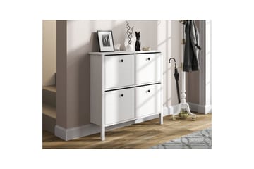 Torval Skoskåp 101 cm - Natur/Vit - Förvaring - Skåp - Förvaringsskåp