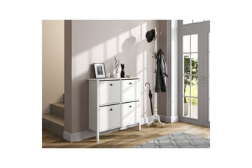 Torval Skoskåp 101 cm - Natur/Vit - Förvaring - Skåp - Förvaringsskåp