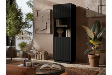 Torvalen Vitrinskåp 60x178 cm - Svart - Förvaring - Skåp - Vitrinskåp