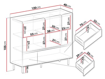 Travic Skänk 120 cm - Förvaring - Skåp - Förvaringsskåp