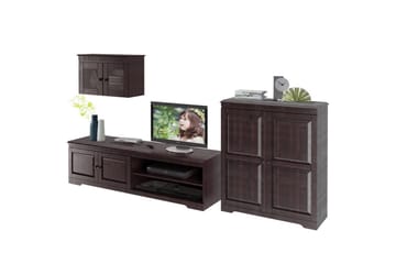Väggenhet Cubrix Set om 3 Havana/lack - Havana/lack - Möbler - TV- & Mediamöbler - TV-möbelset