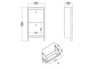 Vallvidera Skoskåp 54 cm - Beige - Förvaring - Skåp - Förvaringsskåp