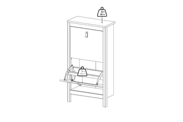 Vallvidera Skoskåp 54 cm - Beige - Förvaring - Skåp - Förvaringsskåp