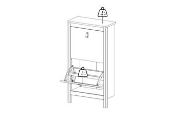 Vallvidera Skoskåp 54 cm - Beige - Förvaring - Skåp - Förvaringsskåp