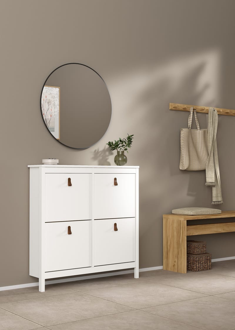 Vallvidera Skoskåp med 4 fack 103x25x103 cm - Förvaring - Skåp - Förvaringsskåp