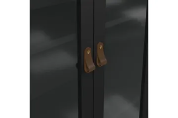 Vallvidera Vitrinskåp 78,05x199 cm - Svart - Förvaring - Skåp - Vitrinskåp