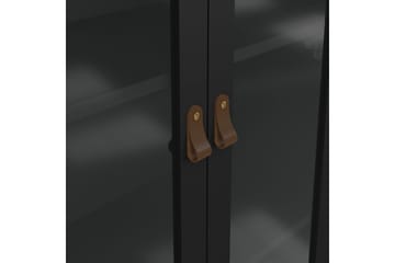 Vallvidera Vitrinskåp 78,05x199 cm - Svart - Förvaring - Skåp - Vitrinskåp