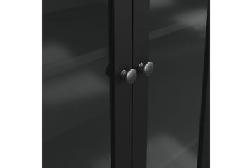 Vallvidera Vitrinskåp 78,05x199 cm - Svart - Förvaring - Skåp - Vitrinskåp